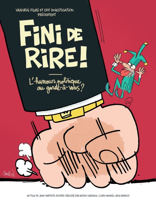 affiche FINI DE RIRE ! L'HUMOUR POLITIQUE AU GARDE-À-VOUS ? Matéo Larroque, Clara Menais, Mila Branco