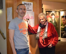 Monique Isselé, une des protagonistes du film et Stéphane Corbin, président de l'association QUAZARDR