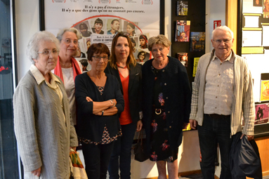 Juliette Hubin, vice-présidente APTIRA,
Nicole Ferrant, déléguée régionale GREF, Marie-Thé Rivière, secrétaire à Petite Ecole, Odile Metayer, présidente SEMER et Catherine Jamil, présidente LDH 49.DR