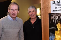 Didier Testu, militant syndical, Union Locale CGT Angers et Louis Mathieu, président de l'Association Cinéma Parlant.DR