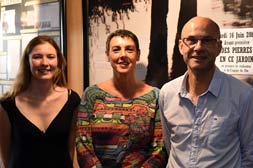 Marie Boutteaud, comédienne, Karine Reynouard, comédienne et Pascal Bonnelle, réalisateur.DR
